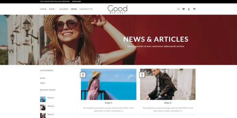 ร้านขายเสื้อผ้า สร้างเว็บไซต์ แพ็กเกจเว็บไซต์ article template