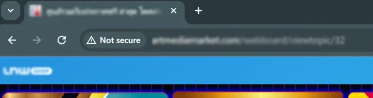 เว็บไซต์ที่ไม่มี SSL Certificate