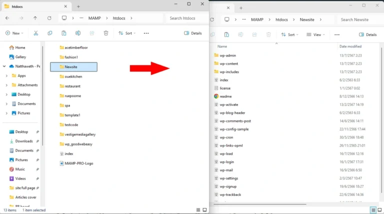Setup wordpress สร้างเว็บไซต์